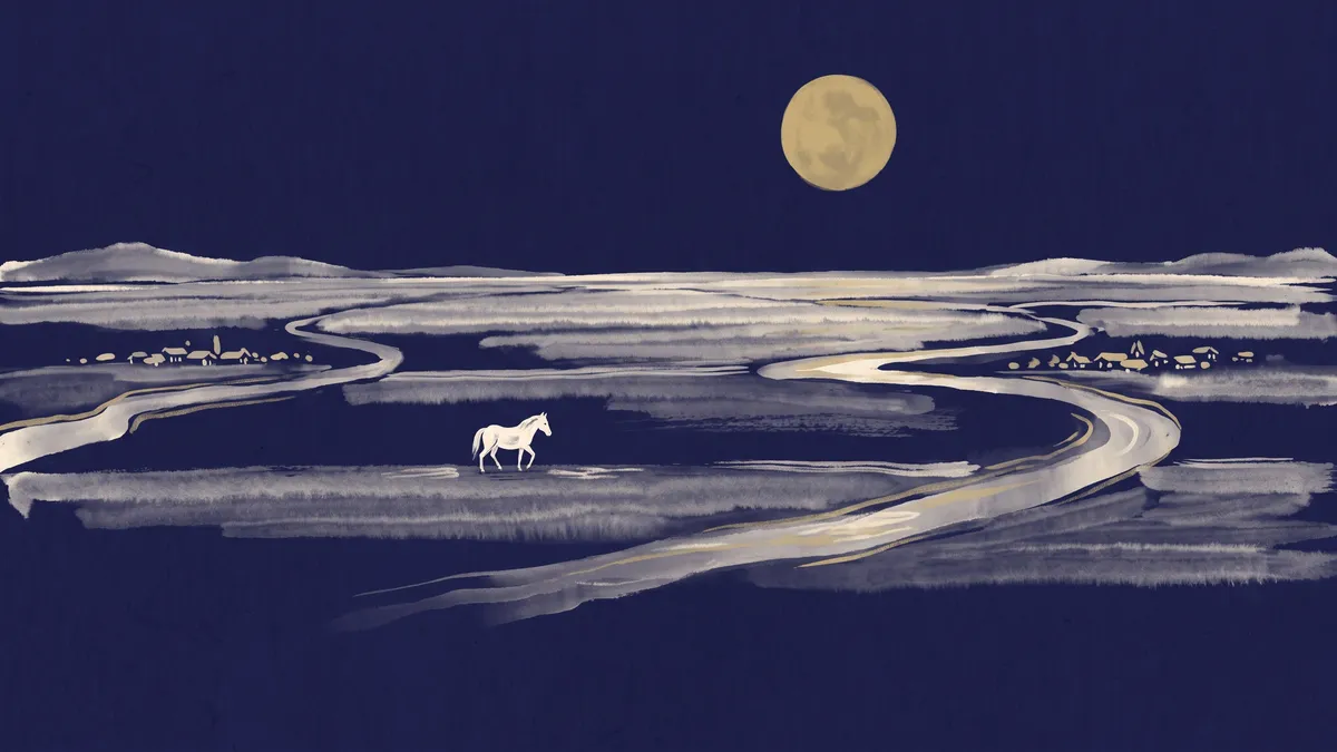 ภาพวาดหมึกจีนประกอบอี้จิงฉ้วนที่ 2 ดิน — พลังโอบรับ