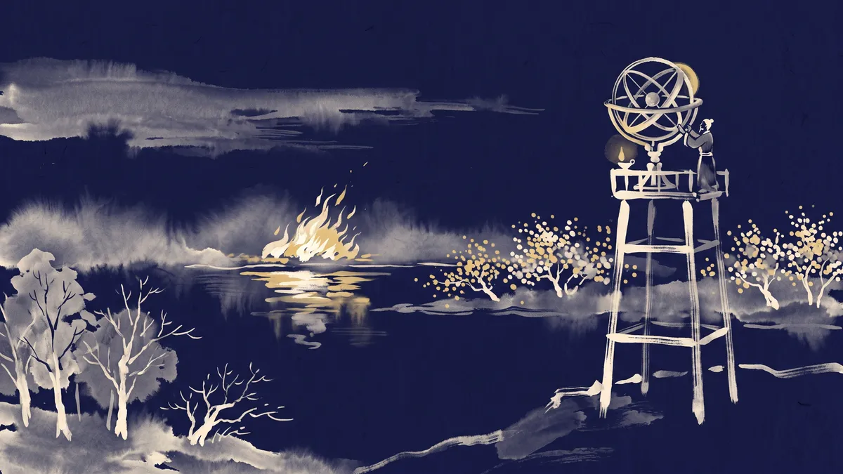 ภาพวาดหมึกจีนประกอบอี้จิงฉ้วนที่ 49 การปฏิวัติเปลี่ยนแปลง